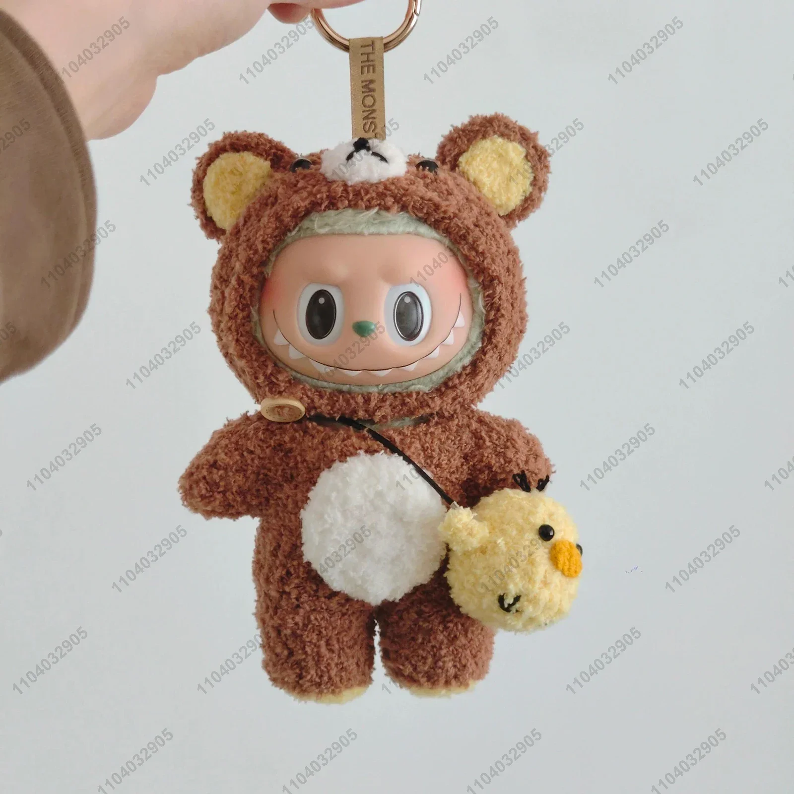 Labubu The Monster Rilakkuma Costume Kuma Bear Clothes Kawai Vinyl Doll Action Figure Original Replica 1:1 Bag Charm Pendant