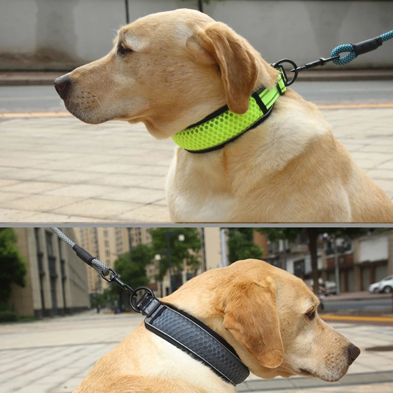 3M Reflective Dog Collar Night Safety Honeycomb Net Breathable Comfortable Explosion-Proof Nylon Dogs Collar For Large Small Pet,dog collar,pet collar