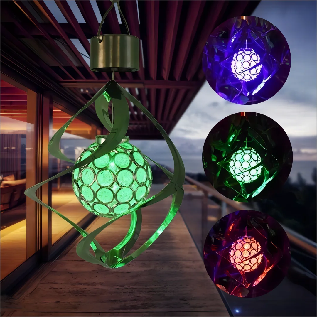 Solar Wind Chime Pendant Light 1pc Outdoor Garden Decorative Light Outdoor Garden Decoration Solar Light For Patio Cou solar garden light