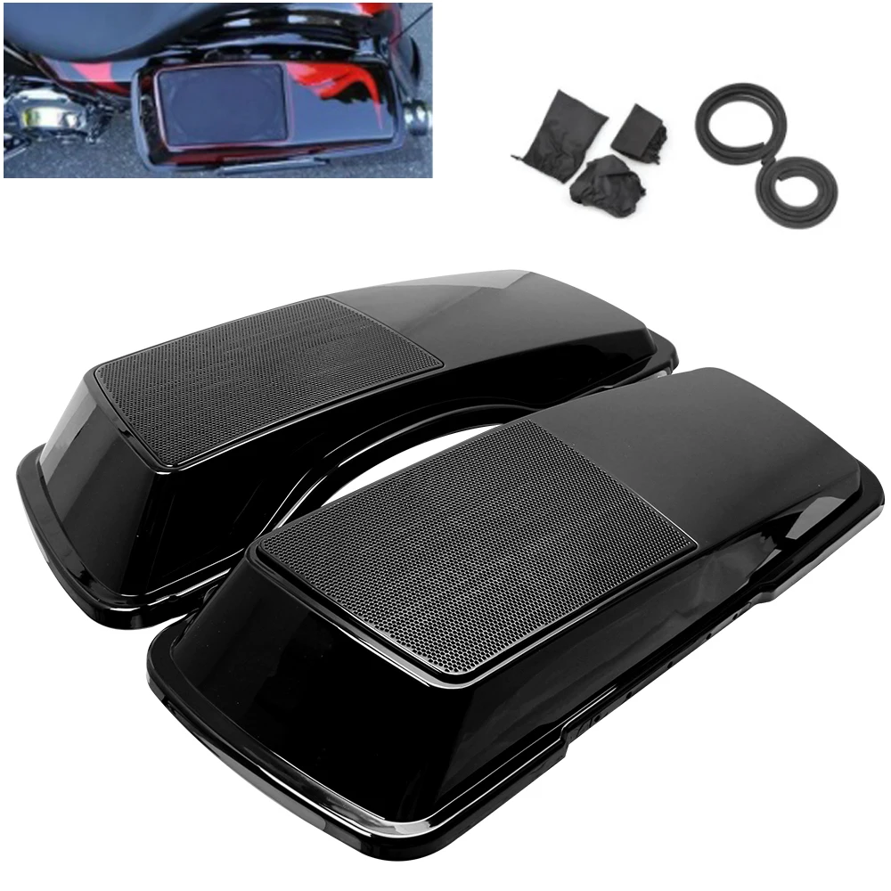 

Motorcycle Vivid Black ABS 6x9" Saddlebag Speaker Lids Fit for Harley Touring Road Street Glide 1993-2013 2012 2011 2010