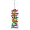 Toy Bird Large and Medium-Sized Macaw Nibbling Toy Wooden Color Toy Birds Supplies Parrot Swing 6