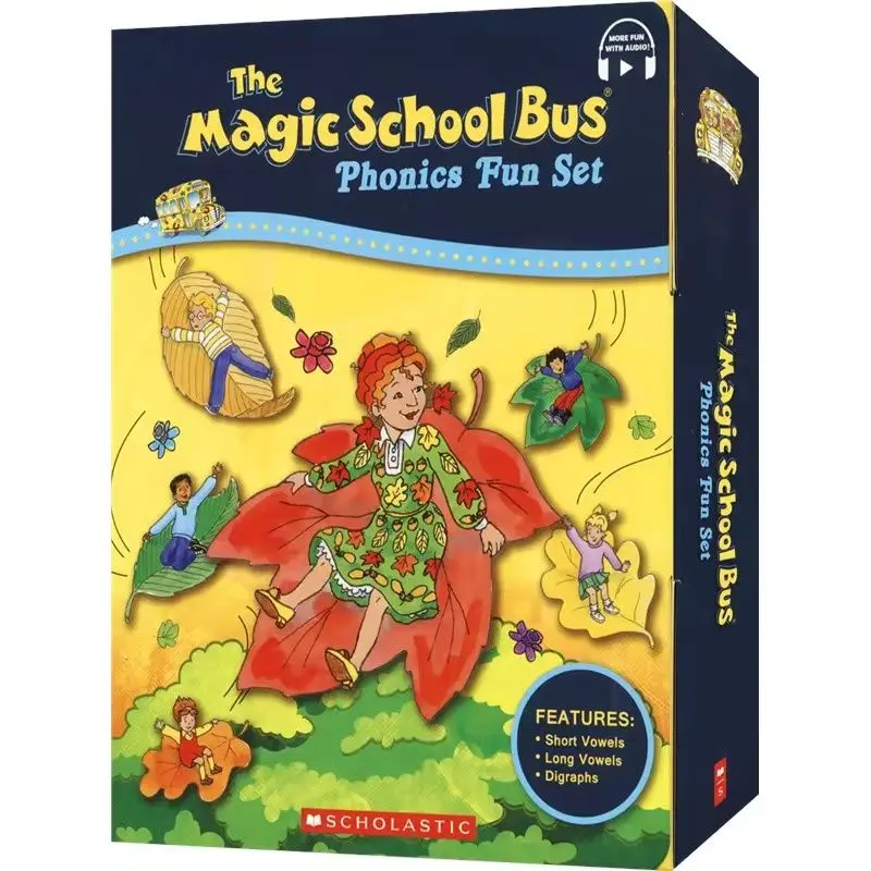 

The Magic School Bus Phonics полный набор из 12 томов, книги для изучения науки и английского языка для детей