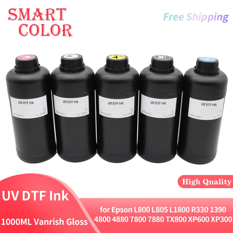 

1000ML UV DTF Ink Vanrish Gloss for UV DTF Film A B for Epson L800 L805 L1800 R330 1390 4800 4880 7800 7880 TX800 XP600 XP300