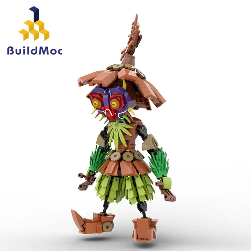 

BuildMoc Breath of The Wild Master Sword Skull Kid Building Blocks Set BOTW Hyrule Eldritch Trickster Toys For Children Kid Gift