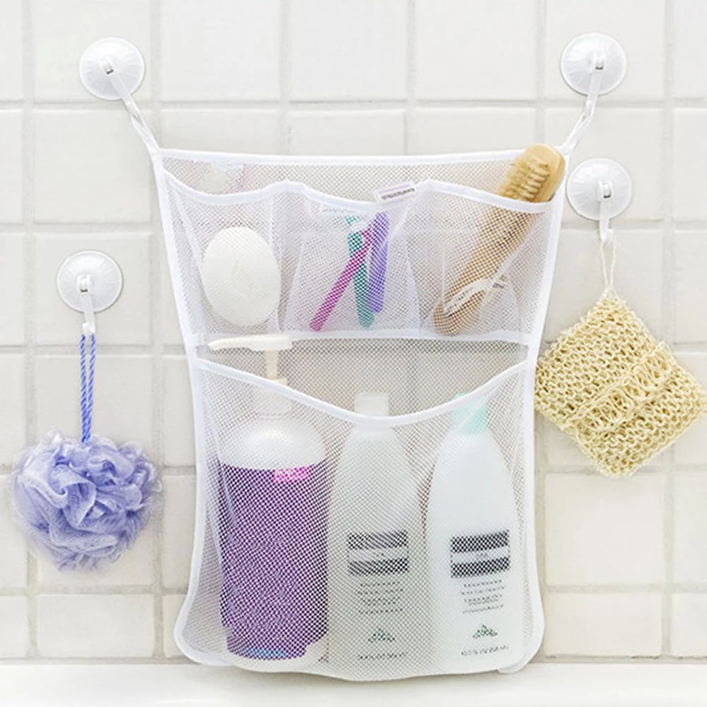 Baby Toy Mesh Bag Bath Bathtub Doll Organizer Suction Bathroom Bath Toy Stuff Net Baby Kids Bath Bathtub Toy Bath Game Bag Kids 3