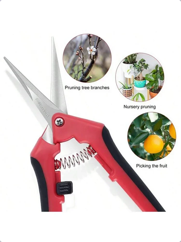 1 Set, Garden Scissors, Garden Pruning Shears, Non-slip Labor-saving Flower Branch Branch Shears, Fruit And Vegetable Shears, Fr