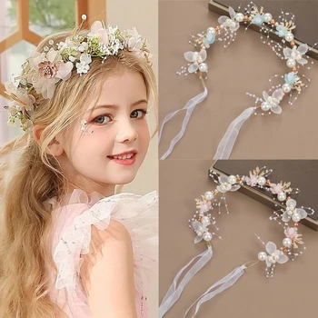 Girls Pearl Flower Headband 1