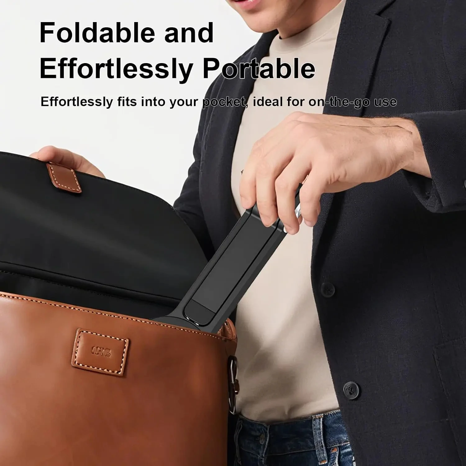 Magnetic Adjustable Foldable Phone Ring Holder with Carabiner Buckle