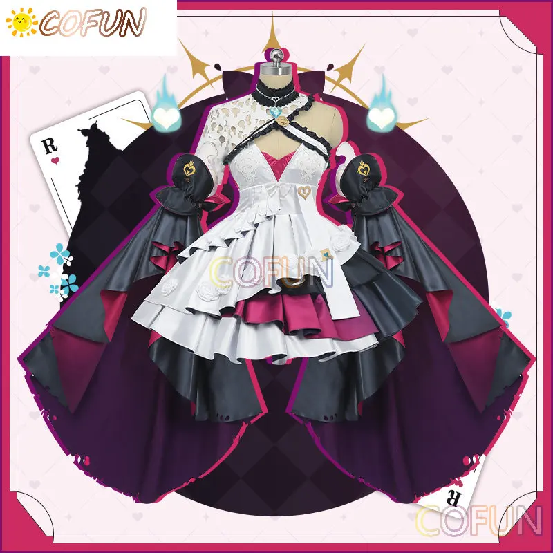 

COFUN S-XXXL Anime Vtuber Nijisanji Ethyria Reimu Cosplay Costume Sweet Uniform Dress Activity Party Role Play Women Men