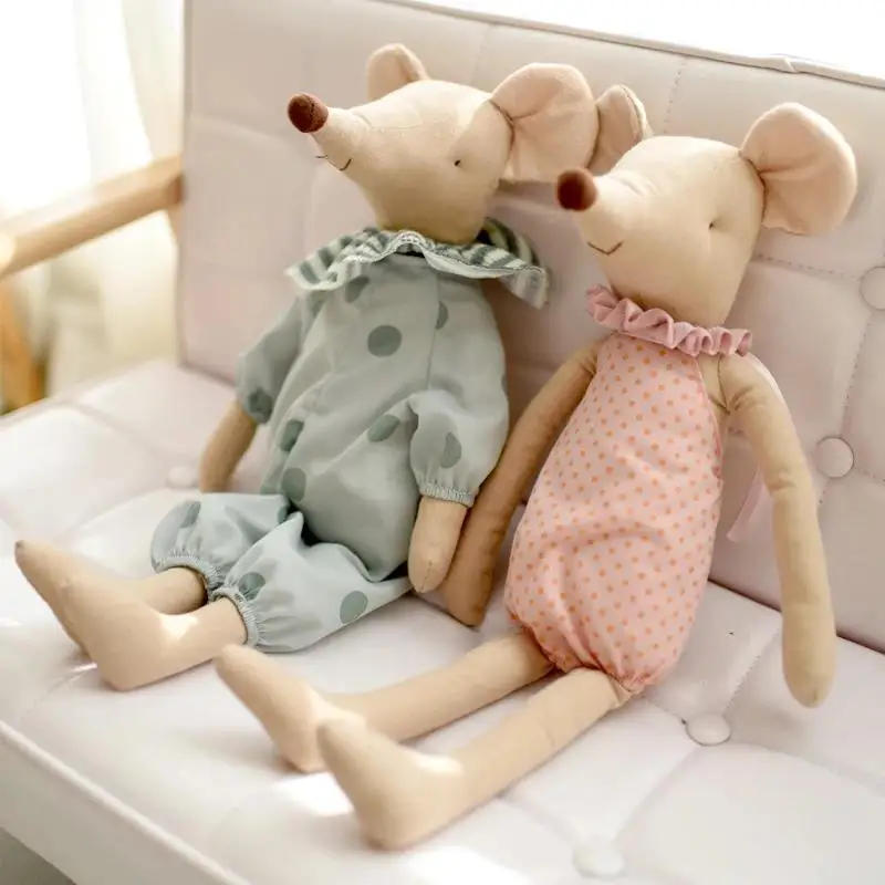 

Cute Toy Baby Mouse Plush Toys Cotton Stuffed Toys Animal Mouse Dolls Lovely Rat With Clothes Kids Birthday Gifts for Boys Girls
