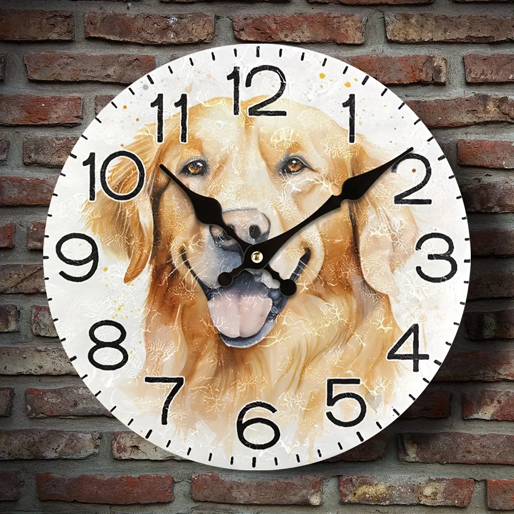 

Бесшумные настенные часы с изображением собаки лабрадора-деревенский фермерский декор, кварцевый механизм, украшение на батарейках