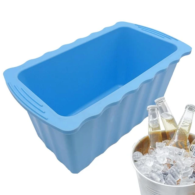 Extra Large Ice Block Mold Flexible Large Thickened Ice Cube Maker  Food-Grade Ice Molds For Ice Baths Coolers Portable Ice Tray - AliExpress