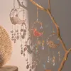 Pink Crystal Prisms Rainbow Maker Sun Catchers Natural Gravel Citrine Quartz Window Suncatcher Hanging Interior Room Decoration 3