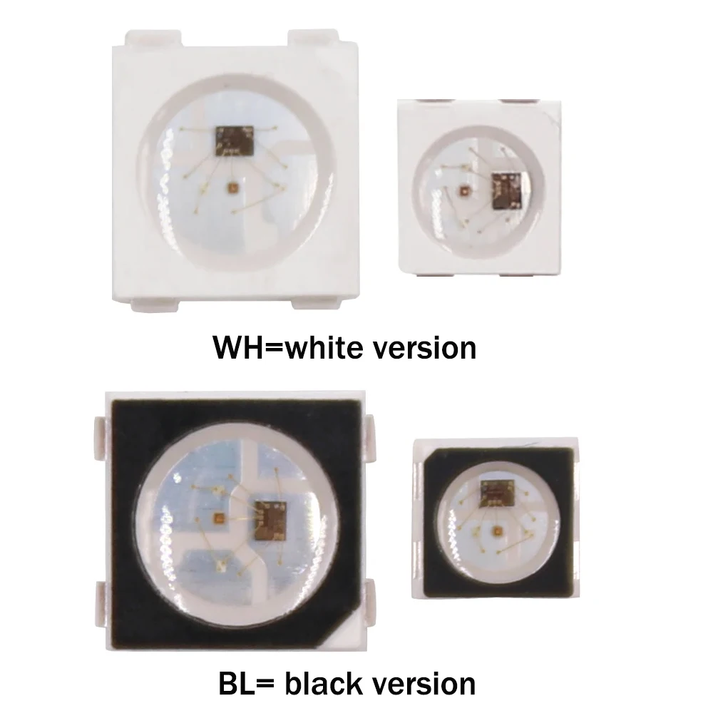 Description Picture 5 of itemIndividually Addressable SK6812 Mini 3535 5050 SMD RGB LED Chip Digital Pixels White/Black as WS2812B Leds DC5V 2~1500Pcs
