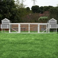 157 Inch Large Chicken Coop, Expandable Wooden Chicken Coop Poultry Cage, with 4 Chicken Coops and Cages 2