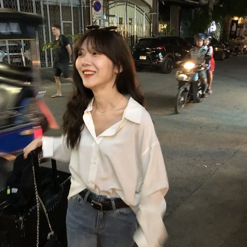 Damen-Langarmshirt, beliebtes Design, Sonnenschutz, Oberbekleidung, modischer Polokragen, Polyesterstoff, frischer, süßer Stil