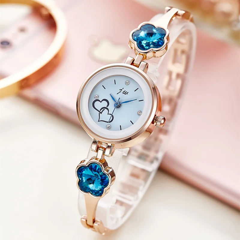 

Fashion Brand Lady Gems Love Watch Life Waterproof Clock Wristwatches Luxurious Vintage Trend Gold Women Quartz Hand Watches