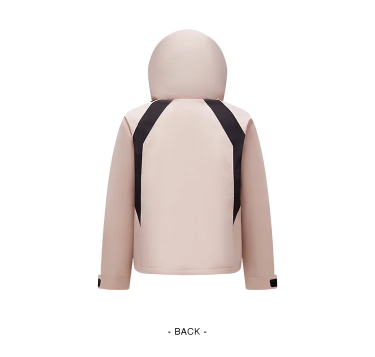 Down Jacket Women Contrast Color Patchwork Trendy and Cool Popular Garment Spring Three-Proof Loose Hooded Outerwear