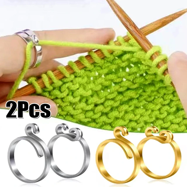 Adjustable Crochet Loop Yarn Guides Multi Style Knitting Loop Adjustable  Open Fingering Knitting Accessories Shape Ring Finger - AliExpress