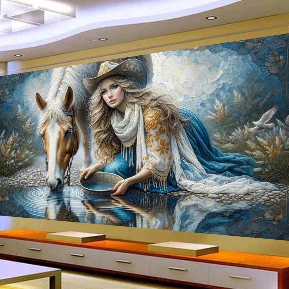 Cowgirl Horse Diy Diamond Painting Fantasy Diamond Mosaic Embroidery Cross Stitch Kits Home Decor