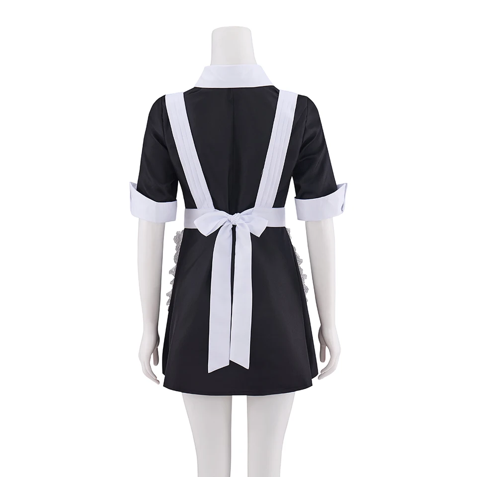 The Rocky Horror Picture Show Magenta Cosplay Maid Costume Black Dress With  Apron Women Halloween Party Outfits