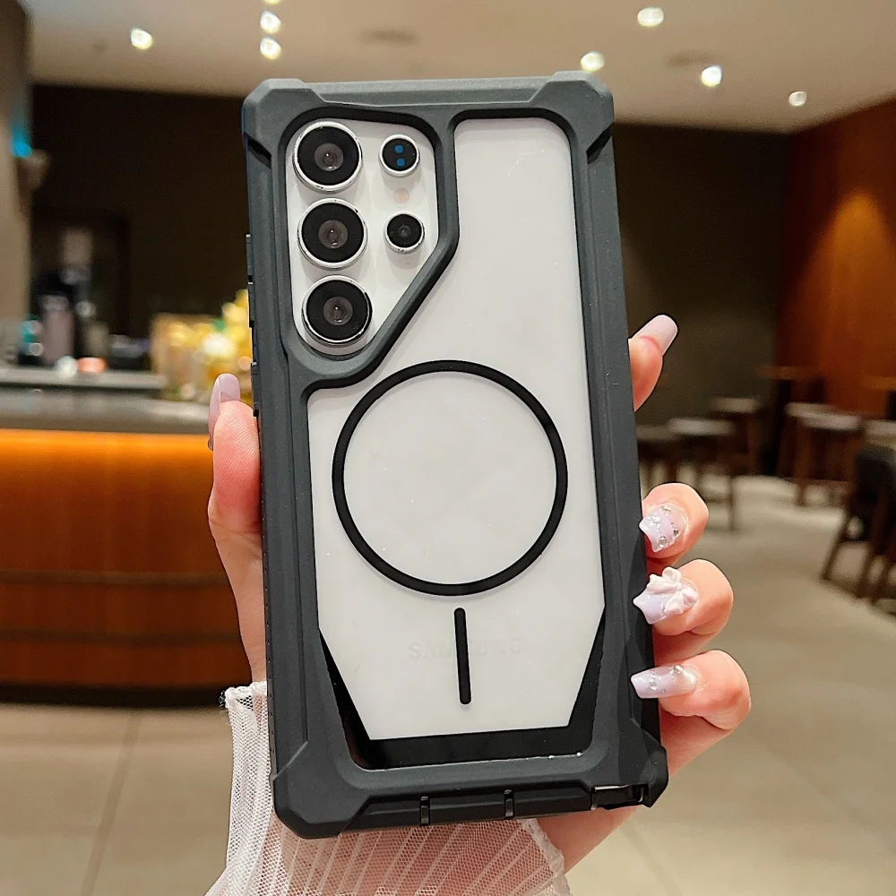Enhanced Protective Transparent Silicone Case with Magnetic Soft Bumper Cover
