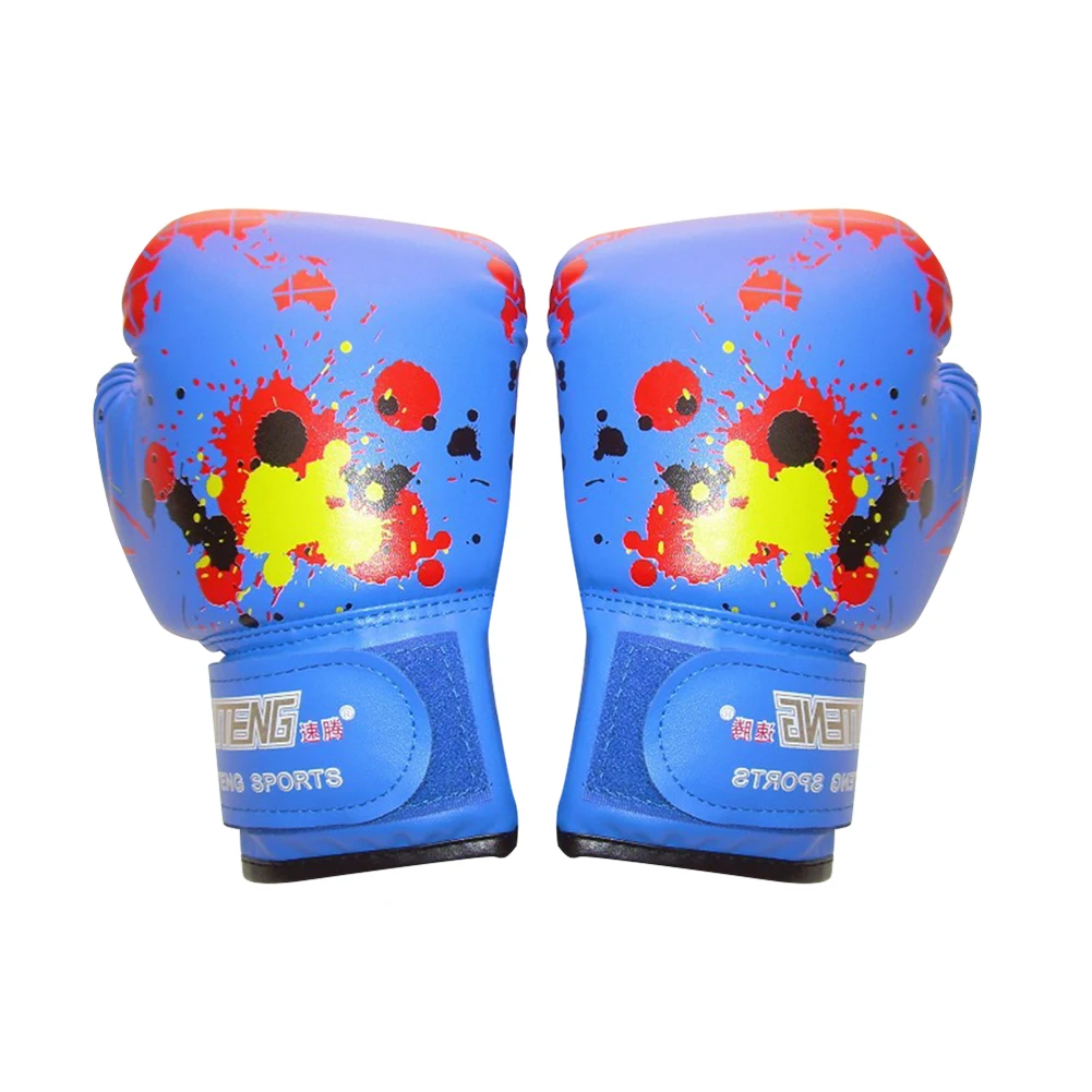 1 Pair Boxing Gloves Wraps Workout Exercise Training PU Leather Sponge Martial Arts Boxing Gloves for Karate Muay Thai Equipment