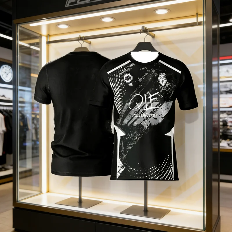 3D-gedrucktes Sommer-Home-Matching-Fashion QLF atmungsaktives Rundhals-Kurzarm-Rennsport-T-Shirt für Herren