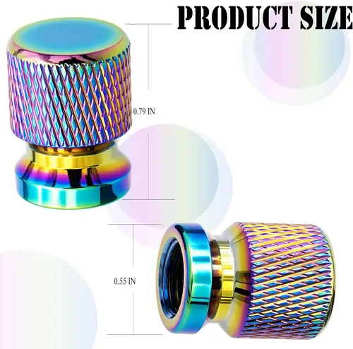 Tire Valve Stem Caps, Anodized Aluminum Wheel Valve Covers Accessories, Universal for Cars, SUVs, Bikes, Trucks and Motorcycles - Image 2
