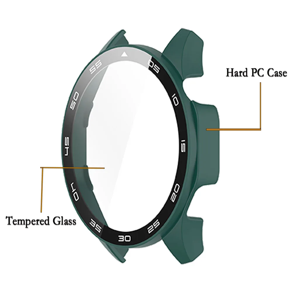 2-in-1 Protective Case watch screen protector case watch protective case watch case watch protective cover watch screen protector watch accessories For Huawei Watch GT4 46mm With Screen Tempered Glass Protector Watch Protection Cover With Film