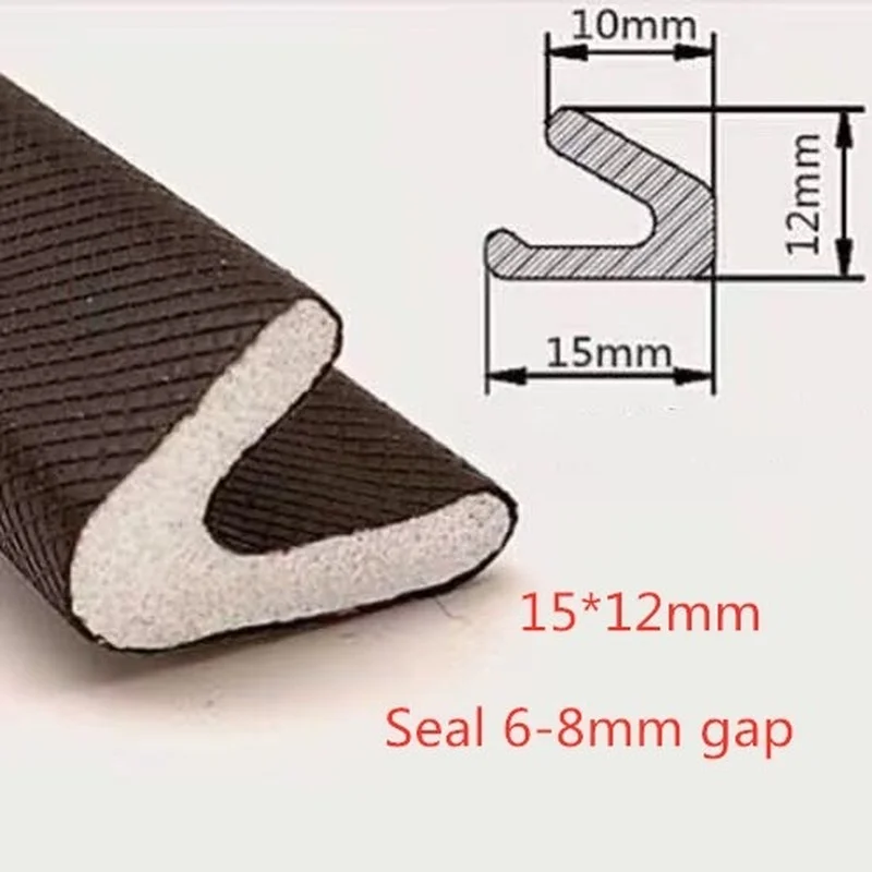 6m D Type Self-Adhesive Silicone Rubber Door Sealing Strip Window Insulation Tape Sound Insulated Draft Exclusion For Home Energ - 13