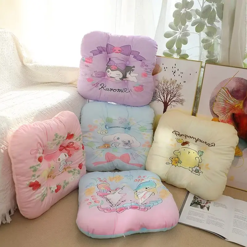 

Sanrio Kawaii Kuromi Saddle Cinnamoroll Thicken Cushions My Melody Tatami Schoolchildren Non-Slip Cute Cartoon Butt Pad Gift