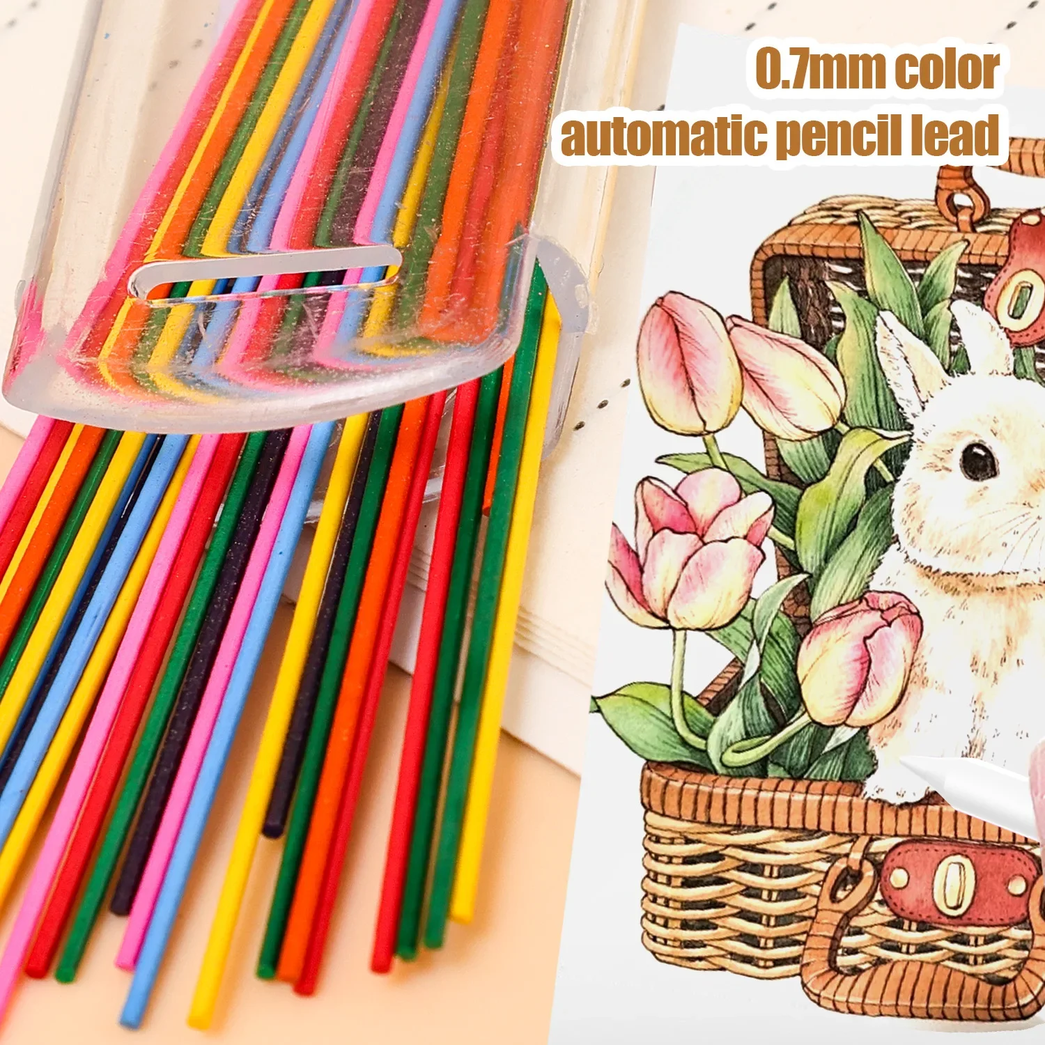 1-5Set Multi-color Mechanical Pencil Lead 0.7mm Colorful Pencil Lead Automatic Pencil Lead Refill Art Sketch Drawing Supplies 2