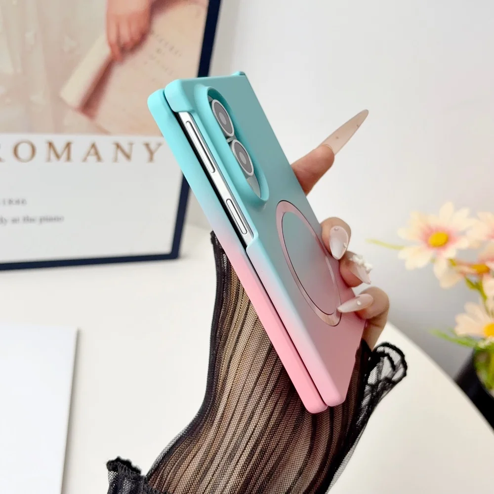 Magnetic Wireless Charging Matte Cover - Double Color Design