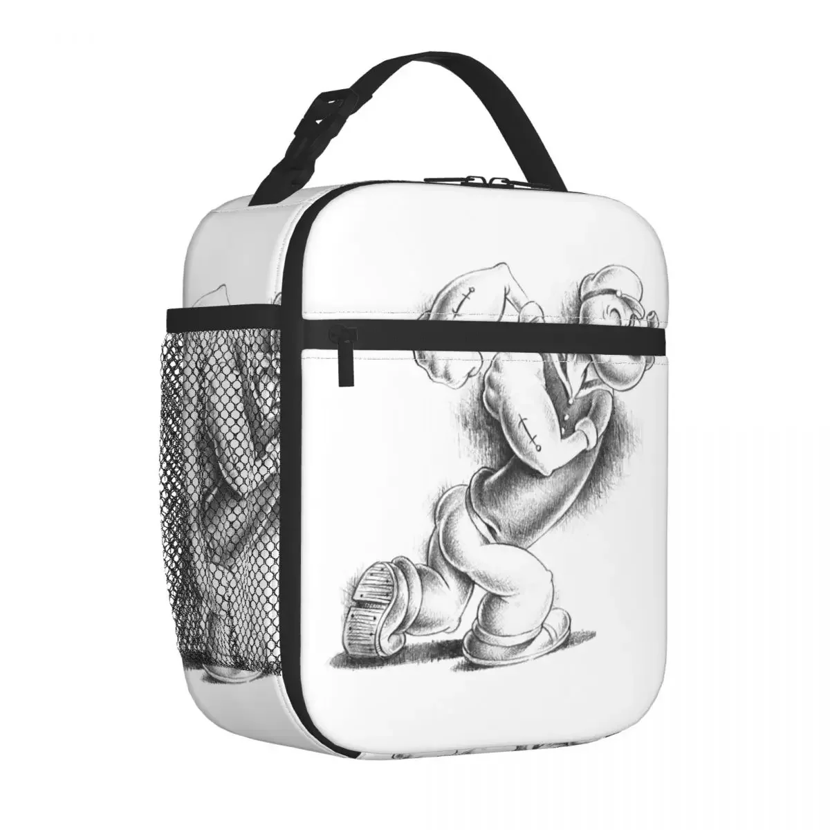 

Popeyes Here Comes Trouble Insulated Lunch Bags Cooler Bag Cartoon Large Tote Lunch Box Food Storage Bags College Outdoor