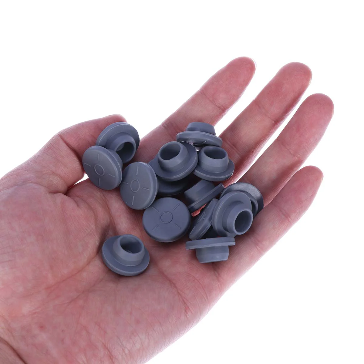 

100pcs Vial Rubber Stoppers Mushroom Shape Self Injection Ports Rubber Bottle Stoppers for Glass Bottle Culture Production Jars