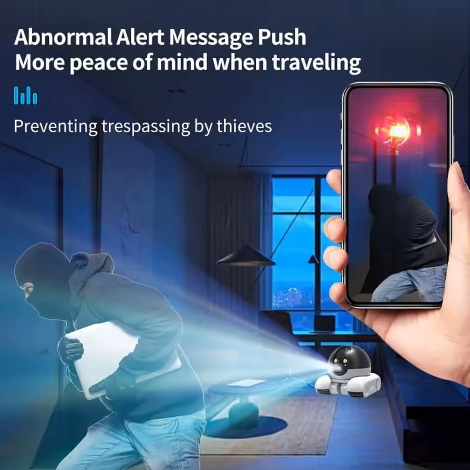 2025New Rechargeable Battery 4MP Dual Lens Wireless Wi-Fi APP Remote Control 2 Way Talk Movable Pet night vision Camera Monitor