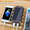 New 50000mAh Solar PowerBank Large Capacity Fast Charging Portable Charger lanyard Compass External Battery Outdoor Backup Power 2
