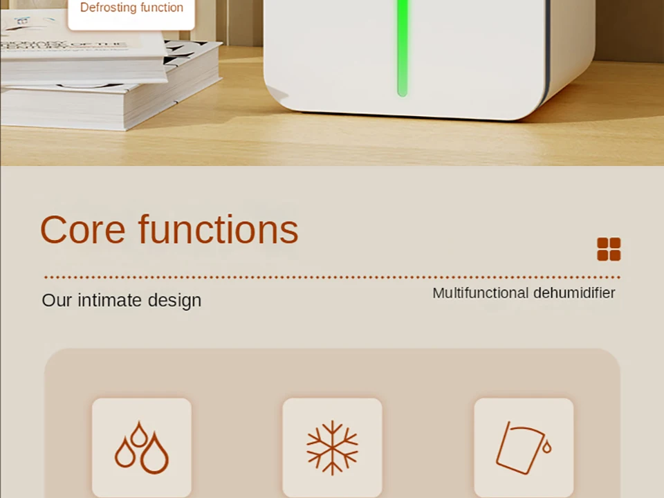 1500ML Air Dehumidifier With Basic Air Filter For Home Quiet Moisture Absorbers Machine Anti Humidity Portable Air Dryer Office