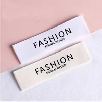 Étiquettes en coton pour vêtements personnalisées Étiquette en polyester lavable Étiquettes en coton personnalisées Étiquettes imprimées pour vêtements avec LOGO 2