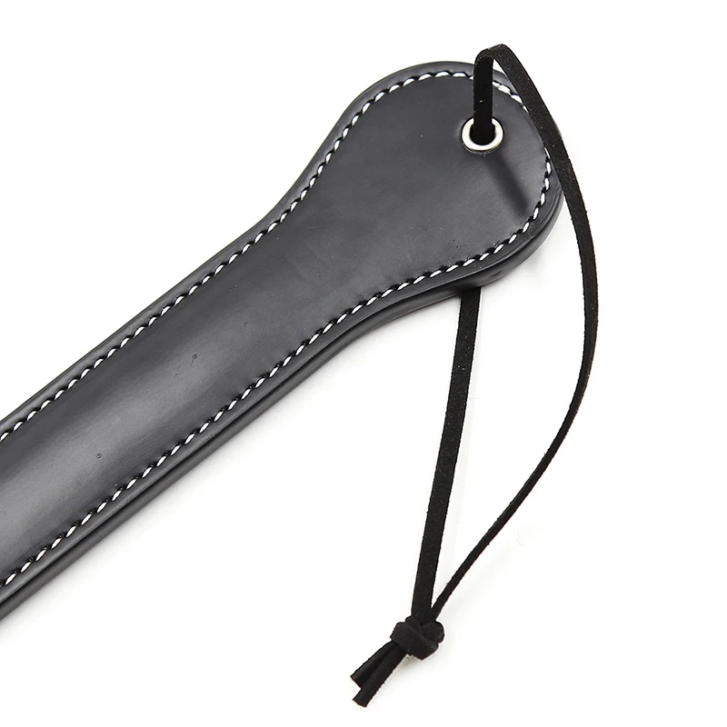 Double Layer Leather Paddle Riding Crops Flogger 45cm Long Handle Horsewhips Spikes 5.5cm Wide Spanking Paddle Slapper