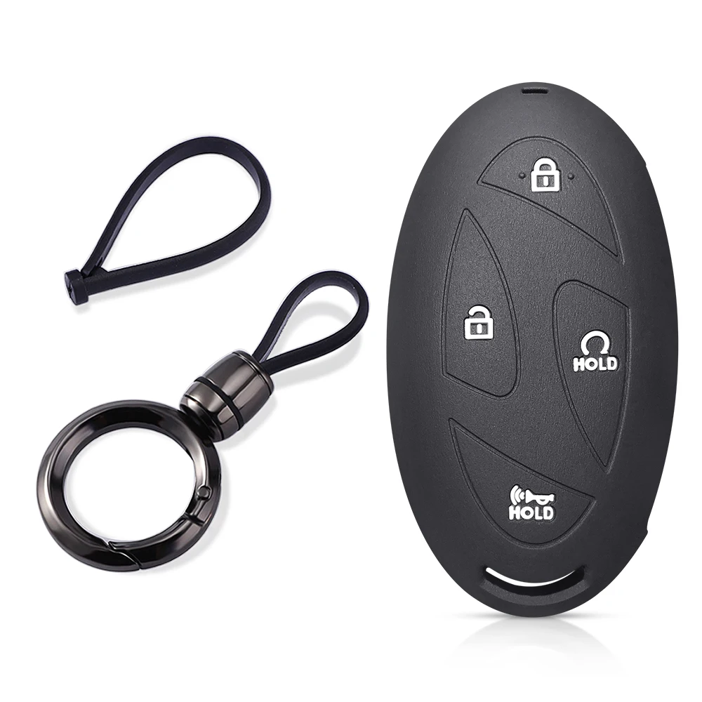 Premium Silicone Key Cover | Stylish Car Key Protector & Accessory with Chain