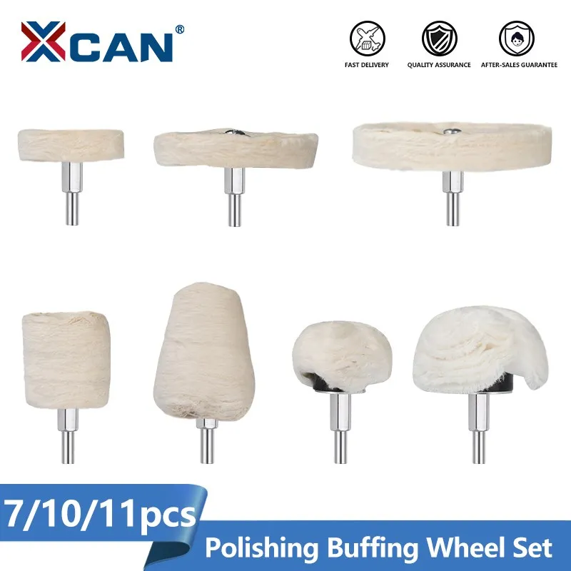 Xcan Polishing Buffing Wheel Set Wool Felt 6.35Mm Shank Polishing Rotary Tool Accessory Cloth Wheel Bit For Dremel 7/10/11Pcs Xcan Polishing Buffing Wheel Set Wool Felt 6.35Mm Shank Polishing Rotary Tool Accessory Cloth Wheel Bit For Dremel 7/10/11Pcs