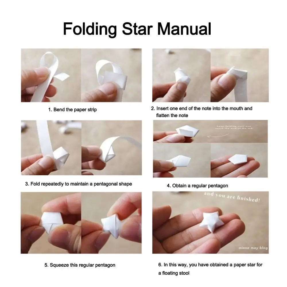 540 Sheets Colorful Star Origami Paper Cartoon Art Craft Lucky Star Origami Best Wishes Single Sided Scrapbooking