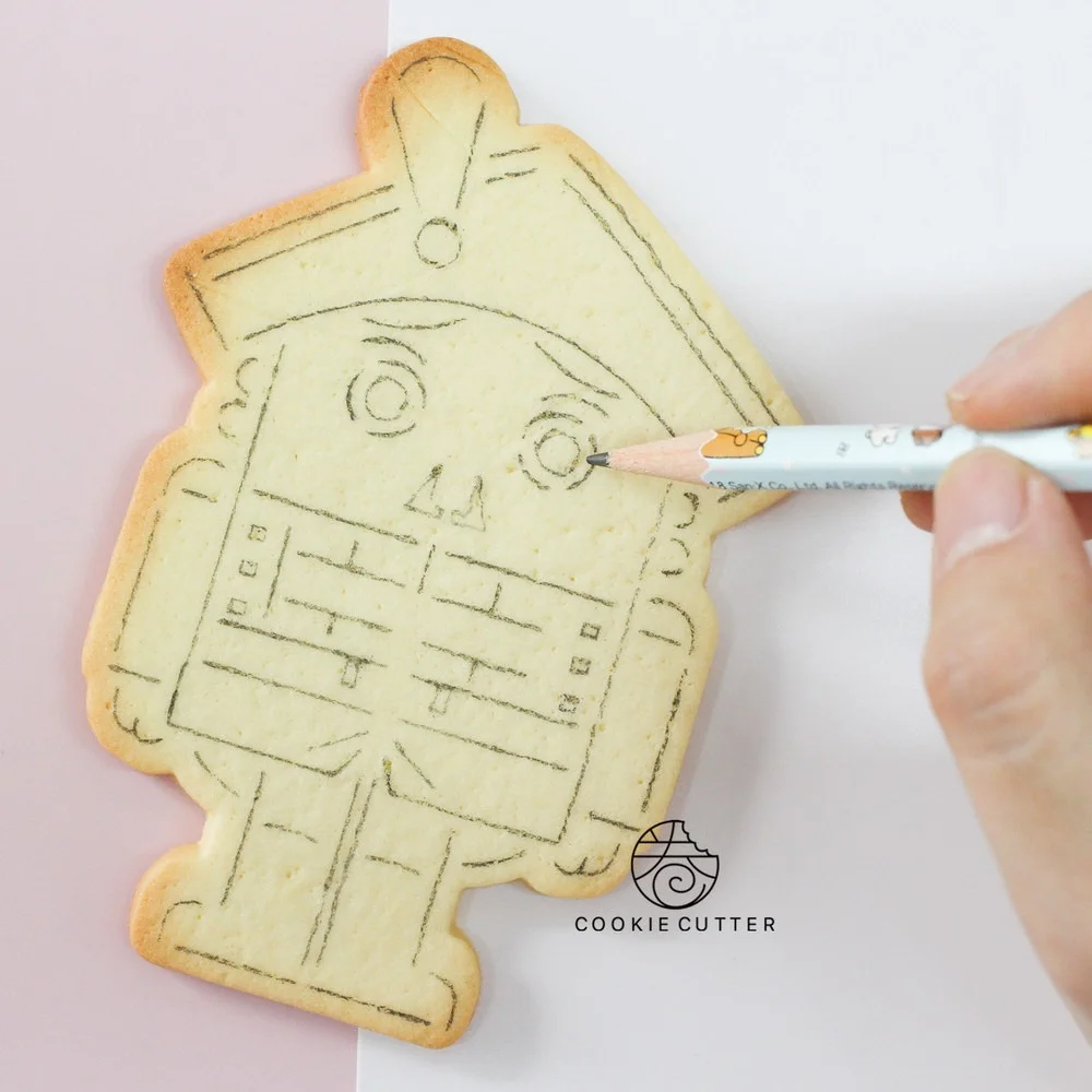 Icing Sugar Cookies Pencil Line Drawing Pen