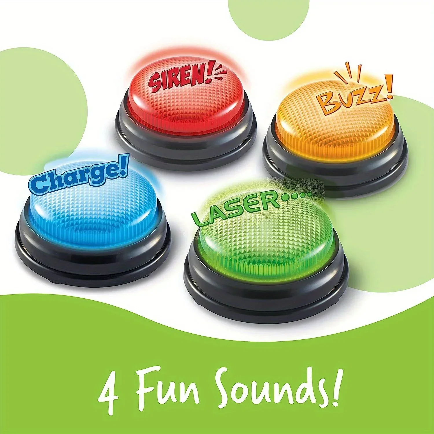 Learning Resources Answer Buzzers Toy Family Game Competition Quiz Buzzers Lights and Sounds Button Trivia Nights Kids