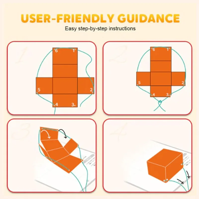 Zip Line For Kids Pull-on 3D Interactive Pull-String Geometry Learning Book