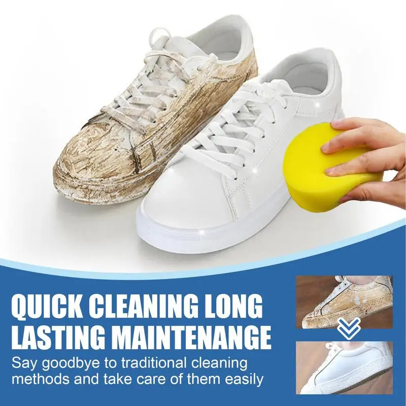100g White Shoe Cleaning Cream Reusable White Shoe Cleaning Cream  Multi-functional Cleaner With Wipe For For Shoes Clothes Sofa - AliExpress