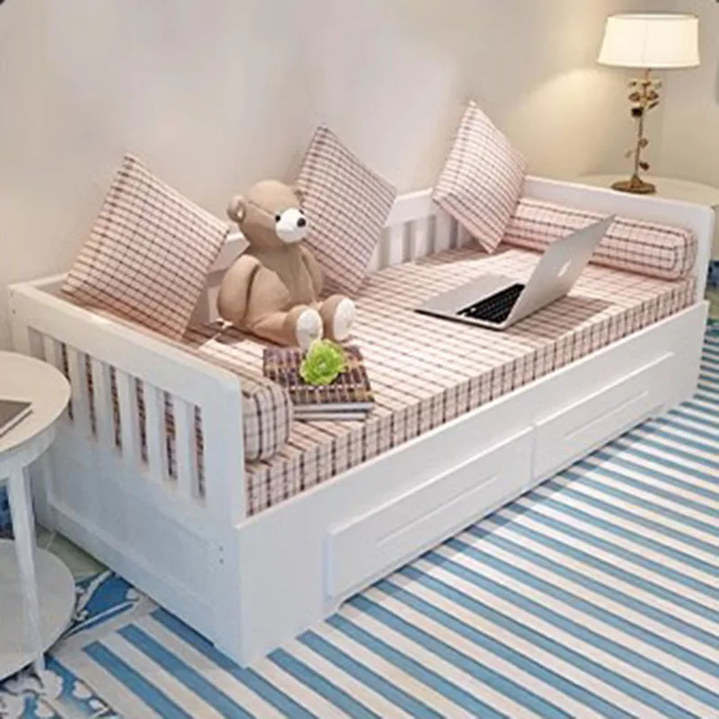 

Nordic Wood Simple Sofa Foldable New Arrival Solid White Puffs Sofa Modern Reading Muebles Para Salas Modernos Home Furniture