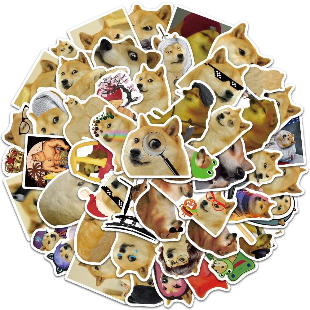 Creative Funny Dog MEME Stickers Cartoon Graffiti Decals DIY Motorcycle Suitcase Luggage Cute Waterproof Sticker Toy 10/30/50pcs cartoon stickers